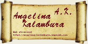 Angelina Kalambura vizit kartica